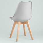 Стул с основой из пластика и мягким сиденьем Arvika Grey варинант исполнения - 4 | Loft Concept в Барнауле