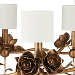 Люстра с каркасом в виде цветков розы и тканевыми абажурами Flowers and Fox Roses варинант исполнения - 2 | Loft Concept в Барнауле