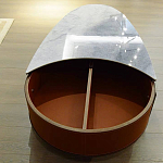 Дизайнерский журнальный стол овальной формы с открывающейся столешницей Caleb Coffee Table варинант исполнения - 1 | Loft Concept в Барнауле