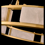 Люстра в виде кольца из натурального камня Golden Alavastor варинант исполнения - 4 | Loft Concept в Барнауле