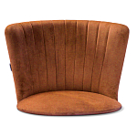 Стул с мягкой оранжевой обивкой из велюра и подъемно-поворотным механизмом на черных колесиках Harper Orange варинант исполнения - 3 | Loft Concept в Барнауле