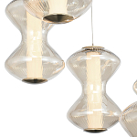 Люстра светодиодная с стеклянными волнообразными плафонами Amphora of Light варинант исполнения - 5 | Loft Concept в Барнауле