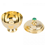 Сахарница металлическая с гравировкой и натуральным камнем Малахит в подарочной коробке Metal Stone Sugar Bowls варинант исполнения - 2 | Loft Concept в Барнауле