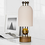 Настольная лампа в виде фонаря с белым фактурным абажуром Echoes of Light варинант исполнения - 2 | Loft Concept в Барнауле