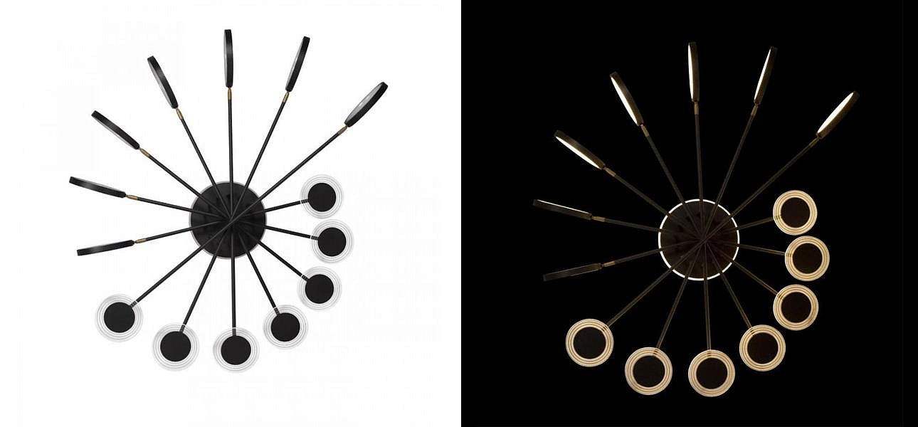 Люстра светодиодная BENDIK LIGHTING Black 14 плафонов Люстра светодиодная BENDIK LIGHTING Black 14 плафонов - Loft-Concept в Барнауле