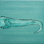 Плитка с узором Крокодил байдарочник варинант исполнения - 4 | Loft Concept в Барнауле