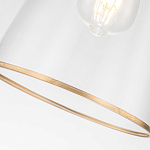 Подвесной светильник золотого цвета с колоколообразным стеклянным плафоном и декоративным элементом Elstead Lighting варинант исполнения - 3 | Loft Concept в Барнауле