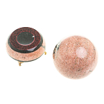 Шар декоративный на подставке из натуральных камней Змеевик и Мрамор Розовый Natural Stone Spheres 10.5 см варинант исполнения - 2 | Loft Concept в Барнауле