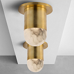 Потолочный светильник светодиодный с плафоном из натурального камня Purgatory варинант исполнения - 3 | Loft Concept в Барнауле