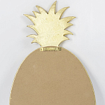 Зеркало овальной формы с золотистой рамкой и декоративной верхушкой в виде ананаса Pineapple Shine  варинант исполнения - 5 | Loft Concept в Барнауле