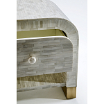 Тумбочка прикроватная с ящиком Tofino White Bone Inlay  Bedside Cabinet   варинант исполнения - 2 | Loft Concept в Барнауле
