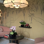 Обои в японском стиле Wisteria Original colourway on Raw Silk dyed silk варинант исполнения - 1 | Loft Concept в Барнауле