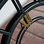 Зеркало настенное в чёрной металлической раме в виде часов Mirror Tower Clock варинант исполнения - 4 | Loft Concept в Барнауле