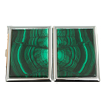 Портсигар на 10 сигарет с газовой зажигалкой из натурального камня Малахит Stone Cigarettes Cases варинант исполнения - 4 | Loft Concept в Барнауле