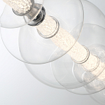 Подвесной светильник линейный с прозрачными стеклянными шарами разного диаметра Eurofase варинант исполнения - 6 | Loft Concept в Барнауле