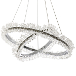 Люстра два кольца с хрустальным декором Rowan Crystal Ring Horizontal Chrome Chandelier варинант исполнения - 1 | Loft Concept в Барнауле