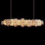 Подвесной светильник с фигурными элементами из белого алебастра Cryptocrystalline Stone варинант исполнения - 8 | Loft Concept в Барнауле