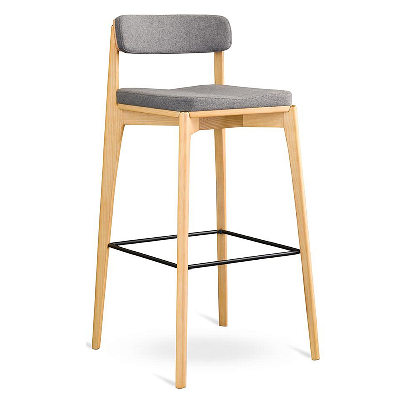 Барный стул из массива ясеня Elegant Ash Shape Ясень Серый Бежевый Барный стул из массива ясеня Elegant Ash Shape Ясень Серый Бежевый в Барнауле | Loft Concept