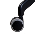 Стул с мягкой синей обивкой из велюра и подъемно-поворотным механизмом на черных колесиках Harper Blue варинант исполнения - 7 | Loft Concept в Барнауле