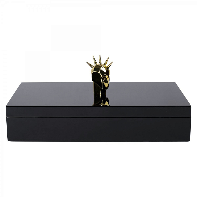 Шкатулка HEAD TRIP SCULPTURE BOX Черный Глянцевое золото Шкатулка HEAD TRIP SCULPTURE BOX Черный Глянцевое золото в Барнауле | Loft Concept