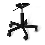 Стул с мягкой коричневой обивкой из велюра и подъемно-поворотным механизмом на черных колесиках Harper Brown варинант исполнения - 4 | Loft Concept в Барнауле