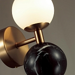 Бра с шарообразным матовым плафоном и шаром из камня на металлическом основании Orb Essence варинант исполнения - 9 | Loft Concept в Барнауле