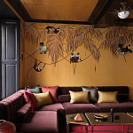 Обои с вышивкой ручной работы Étienne Original colourway on wool sateen варинант исполнения - 2 | Loft Concept в Барнауле