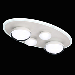 Потолочный светильник овальной формы белого цвета с 4-мя лампами Lunar Pebbles варинант исполнения - 4 | Loft Concept в Барнауле