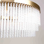 Люстра подвесная со стеклянными подвесками в виде перекрученных трубочек Nembus варинант исполнения - 4 | Loft Concept в Барнауле