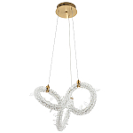 Фигурная люстра украшенная кристаллами из хрусталя Gilbertine Crystals Curly Ring Chandelier S варинант исполнения - 2 | Loft Concept в Барнауле