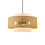 Подвесной светильник с декоративным поясом из плетеного бамбука Biuloggicu варинант исполнения - 1 | Loft Concept в Барнауле