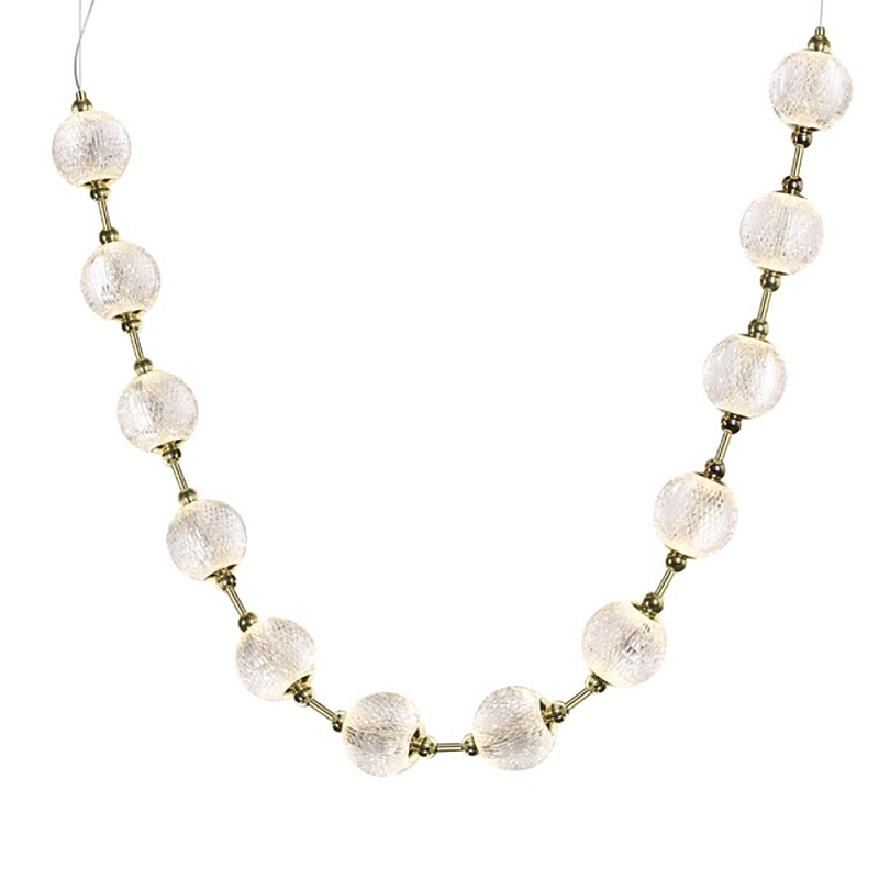 Люстра подвесная с шарообразными плафонами Crystal Globule Золотой Прозрачный в Барнауле | Loft Concept 