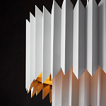 Люстра белая с гофрированным двойным абажуром Corrugated Double Lampshade варинант исполнения - 4 | Loft Concept в Барнауле