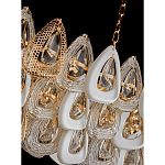 Люстра овальная с многослойными белыми и прозрачными подвесками Character Chandelier варинант исполнения - 4 | Loft Concept в Барнауле