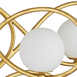 Люстра с закругленным каркасом золотого цвета и белыми плафонами Round Curl варинант исполнения - 1 | Loft Concept в Барнауле