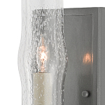 Бра с прозрачным плафоном на сером каркасе Elegant Gray Lamp варинант исполнения - 1 | Loft Concept в Барнауле