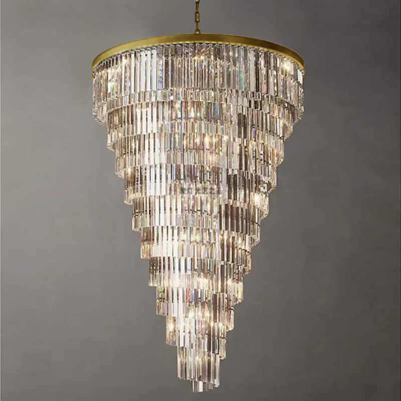 Люстра Chandelier Trapani Large size Никель Прозрачное Стекло в Барнауле | Loft Concept 