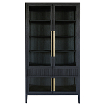 Витрина Primo со стеклянными фасадами и 2 ящиками Черный дуб варинант исполнения - 10 | Loft Concept в Барнауле