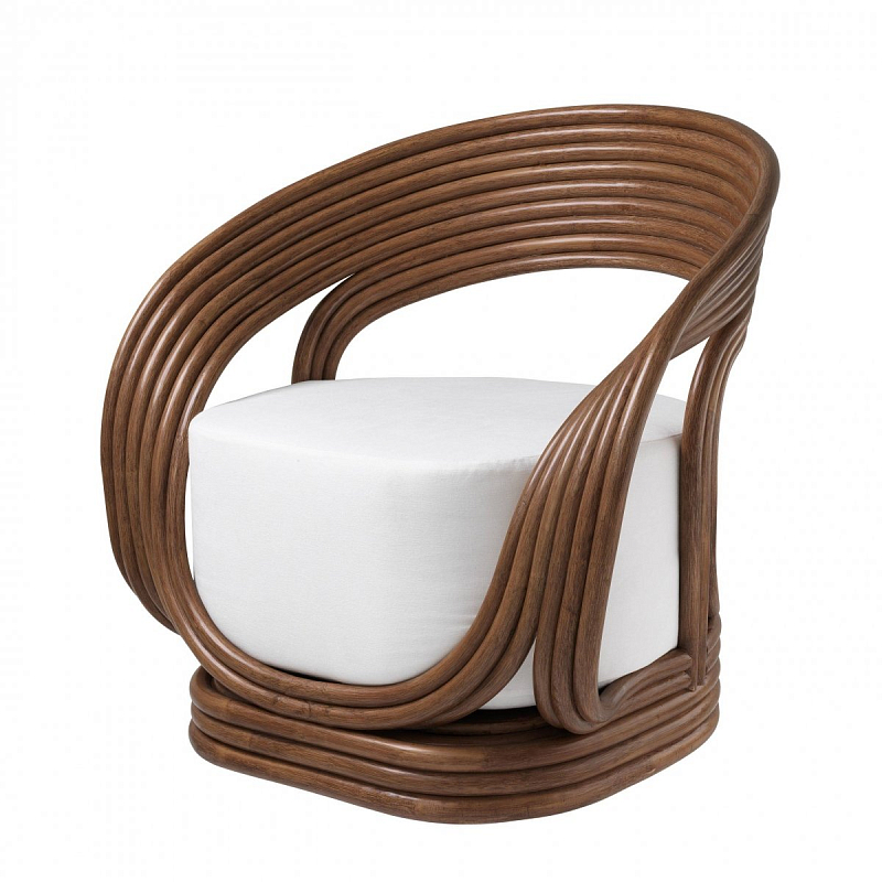 Кресло Eichholtz Chair Romeo Cinnamon Белый Коричневый Кресло Eichholtz Chair Romeo Cinnamon Белый Коричневый в Барнауле | Loft Concept