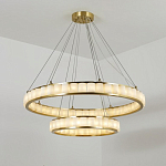 Люстра с 2-мя кольцами из натурального камня с регулируемыми плафонами Durability of Stone варинант исполнения - 2 | Loft Concept в Барнауле