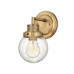 Бра для ванных комнат с прозрачным шарообразным плафоном из стекла с пузырьками на круглом основании Hinkley варинант исполнения - 1 | Loft Concept в Барнауле