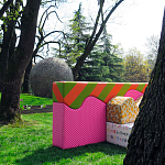 Дизайнерский модульный диван волнистой формы с цветным принтом Poltronova Superonda Sofa варинант исполнения - 40 | Loft Concept в Барнауле