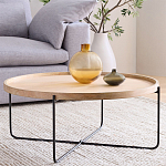 Журнальный стол с круглой деревянной столешницей Urban Style Space варинант исполнения - 2 | Loft Concept в Барнауле