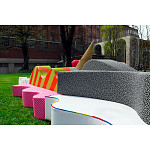 Дизайнерский модульный диван волнистой формы с цветным принтом Poltronova Superonda Sofa варинант исполнения - 37 | Loft Concept в Барнауле