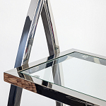 Металлический стеллаж со стеклянными полками Molecule варинант исполнения - 4 | Loft Concept в Барнауле