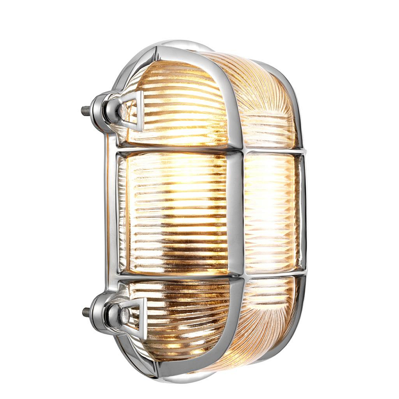 Бра Eichholtz Wall Lamp Aqua L Никель Прозрачное Стекло в Барнауле | Loft Concept 