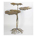 Столик приставной с тремя столешницами Тропические листья Tropical Forest gold варинант исполнения - 2 | Loft Concept в Барнауле