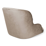 Стул с мягкой бежевой обивкой из велюра и подъемно-поворотным механизмом на черных колесиках Harper Beige варинант исполнения - 2 | Loft Concept в Барнауле