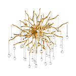 Бра с лучеобразным основанием и подвесками из прозрачного стекла в виде длинных капель Droplet Chandelier варинант исполнения - 1 | Loft Concept в Барнауле