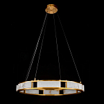 Люстра в виде кольца из натурального камня Golden Alavastor варинант исполнения - 2 | Loft Concept в Барнауле